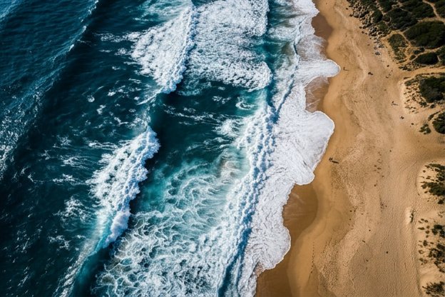 Aerial coastline