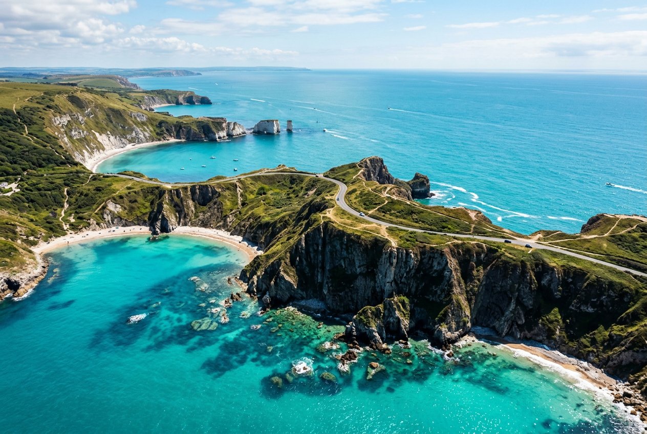 Aerial coastline