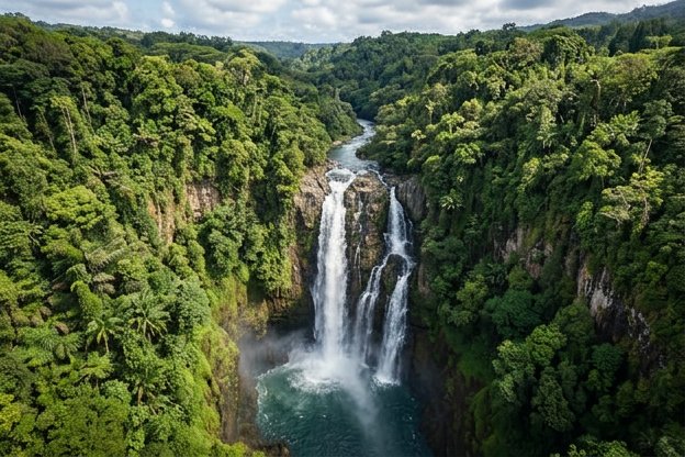 Aerial waterfall